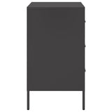 ZNTS Bedside Cabinet Black 36x39x68 cm Steel 843078