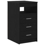 Drawer Cabinet Black Oak 40x50x76 cm Engineered Wood 862009