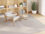 Indoor Rug GALATI Cream 120 x 120 cm Polyester 42022798
