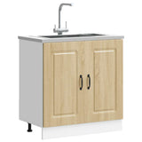 Sink Base Cabinet Kalmar Sonoma Oak 80x46x81.5 cm Engineered Wood 853450