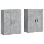 Wall Mounted Cabinets 2 pcs Concrete Grey Engineered Wood 3198021
