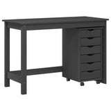Desk and Rolling Cabinet Set MOSS 2 pcs Grey 3438787
