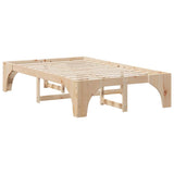 Bed Frame Brown 140 x 190 cm Solid Pine Wood 872992