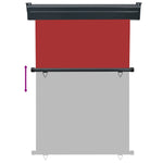 Balcony Side Awning 125x250 cm Red 48421