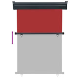 Balcony Side Awning 125x250 cm Red 48421