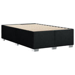 ZNTS Box Spring Bed with Mattress Black 120x200 cm Fabric 3285850