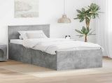 Bed Frame Concrete Grey 90 x 190 cm Engineered Wood 3408616