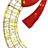 Wreath with 60 LEDs Warm white 76 x 76 x 8 cm PET 42019136