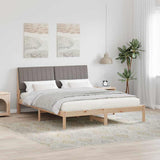Bed Frame with Headboard Brown 150 x 200 cm Solid Pine Wood 3394416