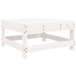 ZNTS 10 Piece Garden Sofa Set White Solid Wood Pine 3250641