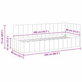 Corner Bed Frame with Headboard Dark grey 80 x 200 cm Velvet 42016288