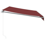 Manual Retractable Awning Burgundy 350x250 cm 3215226