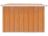 Outdoor Storage Box Galvanised Steel 150 x 101 x 91 cm Wood 42039102