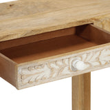 Console Table 110x30x75 cm Solid Bleached Wood Mango 351617