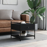 Coffee Table Black 50x50x50 cm Engineered Wood 833965