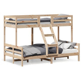 Bunk Bed without Mattress 80x200/120x200 cm Solid Wood 3207161