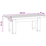 Dining Bench NOAIN 120 x 41 x 45 cm Solid Pine Wood Natural 42020929
