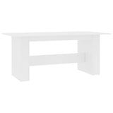 ZNTS Dining Table White 180x90x76 cm Engineered Wood 800468