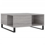 ZNTS Coffee Table Grey Sonoma 80x80x36.5 cm Engineered Wood 830794