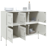 ZNTS Sideboard White 100.5x39x79 cm Steel 843101