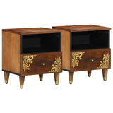 Bedside Cabinet with Drawer 2 pcs Honey Brown 40 x 33 x 46 cm 4018743