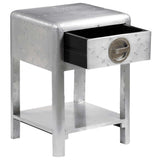 Aviator End Table with 1 Drawer Vintage Aircraft Airman Style 242115