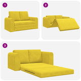 Sofa Bed Yellow 148 x 71 x 83 cm Velvet 4106689