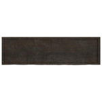 Table Top Dark Brown 180x50x cm Treated Solid Wood Oak 3156455