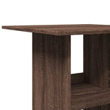 ZNTS Bar Table with Storage Brown Oak 60x60x102 cm Engineered Wood 854334