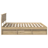 Bed Frame with Headboard Sonoma 180 x 200 cm Engineered wood 3407843