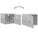 Slim Storage Cabinet Concrete Grey 50x42.5x225 cm Engineered Wood 3281311