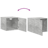 Slim Storage Cabinet Concrete Grey 50x42.5x225 cm Engineered Wood 3281311