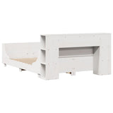 Bed Frame without Mattress White 160x200 cm Solid Wood Pine 3323762