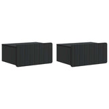 Wall-Mounted Bedside Cabinet 2 pcs Black 49 x 34.5 x 24 cm 898278