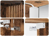 Bathroom Furniture Set 6 pcs Old Wood 100 x 15.5 x 70 cm 3407189
