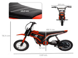 24V Electric Motorbike with Twist Grip Throttle, Music, Horn, 12" Pneumatic Tyres, 16km/h Max Speed T3398P348403