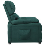 Recliner Chair Dark Green Fabric 342456