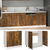 Sink Bottom Cabinet "Lyon" Smoked Oak 80x46x81,5 cm Engineered Wood 815564
