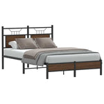 Bed Frame without Mattress Brown Oak 120x200 cm Engineered Wood 4106996