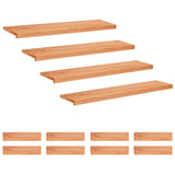 Stair Treads 12 pcs 110 x 25 x 2 cm Varnish Solid Beech Wood 3446356