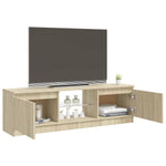 TV Cabinet with LED Lights Sonoma Oak 120x30x36 cm 804286