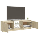 TV Cabinet with LED Lights Sonoma Oak 120x30x36 cm 804286