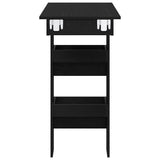 Wall Bar Table Black Oak 102 x 45 x 103.5 cm Engineered Wood 862748
