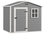 6 x 4ft Outdoor Shed with Foundation, Lockable Door, Vents, Windows, Plastic Shed for Tool Storage, T3398P317773
