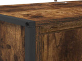 Shoe Cabinet Smoke Oak 79 x 36 x 100 cm Engineered Wood 886464