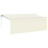Retractable Awning Cream 350 x 200 cm Polyester and Aluminium 3329639