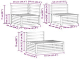 Outdoor Sofa Set 4 Piece Natural Solid Acacia Wood 3375439