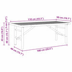 Coffee Table Brown 110 x 50 x 43 cm Bamboo 4106594