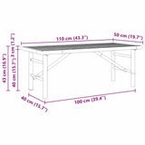Coffee Table Brown 110 x 50 x 43 cm Bamboo 4106594