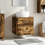 Wall-Mounted Sink Vanity Smoked Oak 49.5 x 44.5 x 66 cm 890314